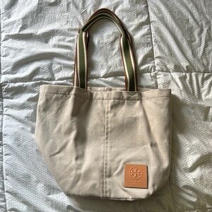 Tory Burch Ella Market Tote with Striped Handles